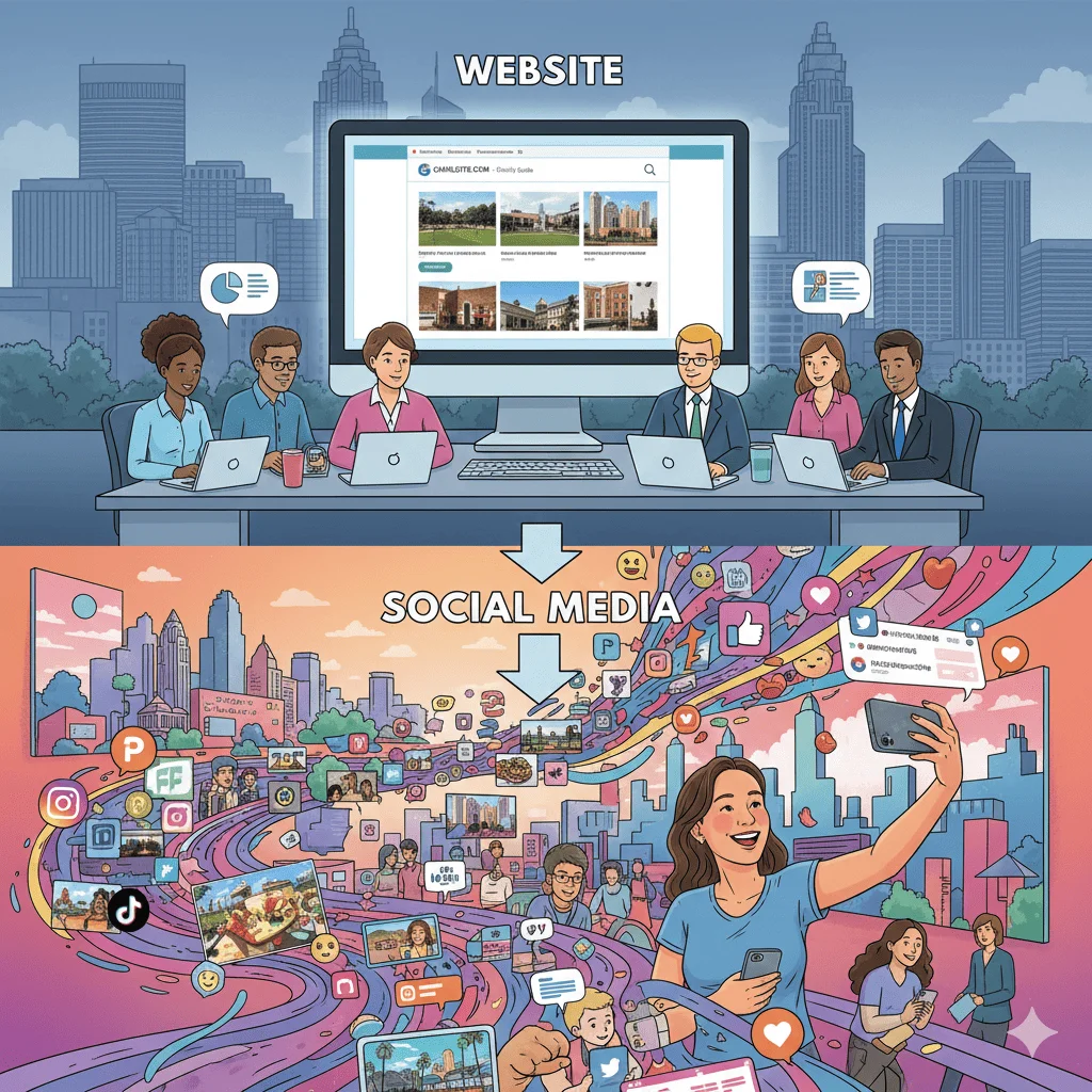 website vs social media Charlotte NC