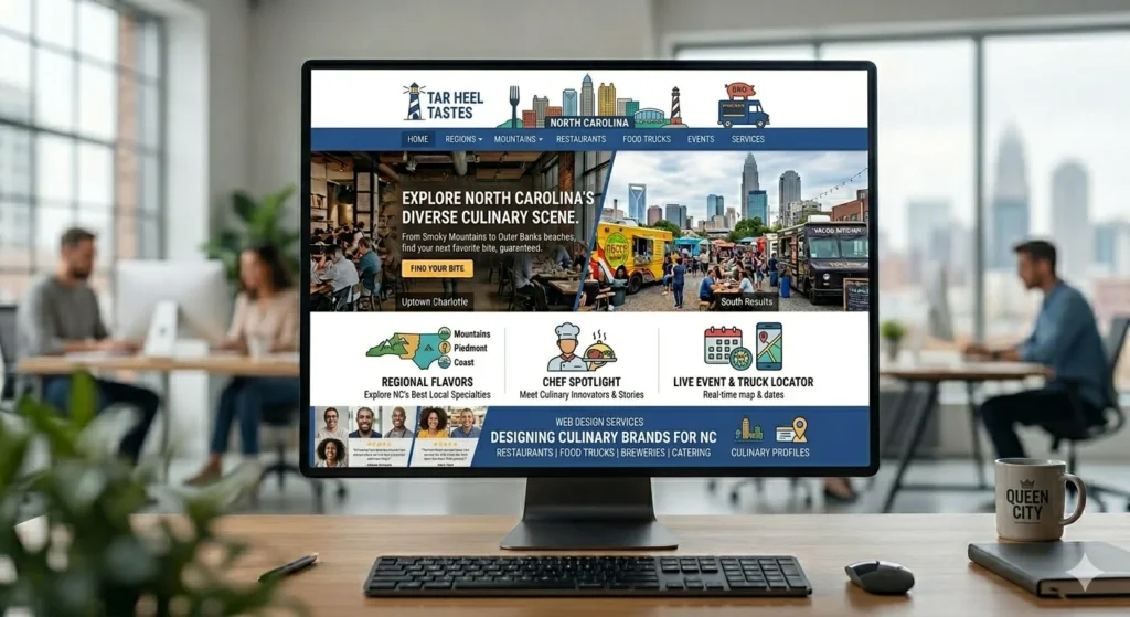web design for restaurants and food trucks in Charlotte NC